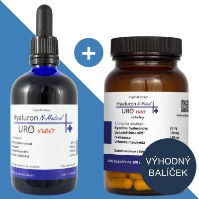 Hyaluron N-Medical URO neo 100 ml + 100 tobolek | N-Medical