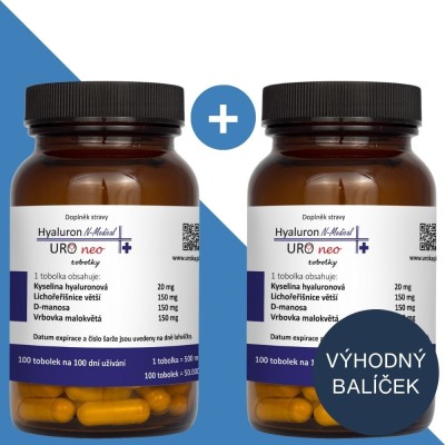 Hyaluron N-Medical URO neo 2×100 tbl - balení na 6 měsíců | N-Medical