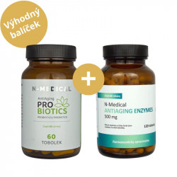 Zvýhodněná sada  N-Medical Antiaging Probiotics + Antiaging Enzymes