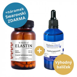 Zvýhodněná sada Hyaluron N-Medical 100% kyselina hyaluronová + Elastin