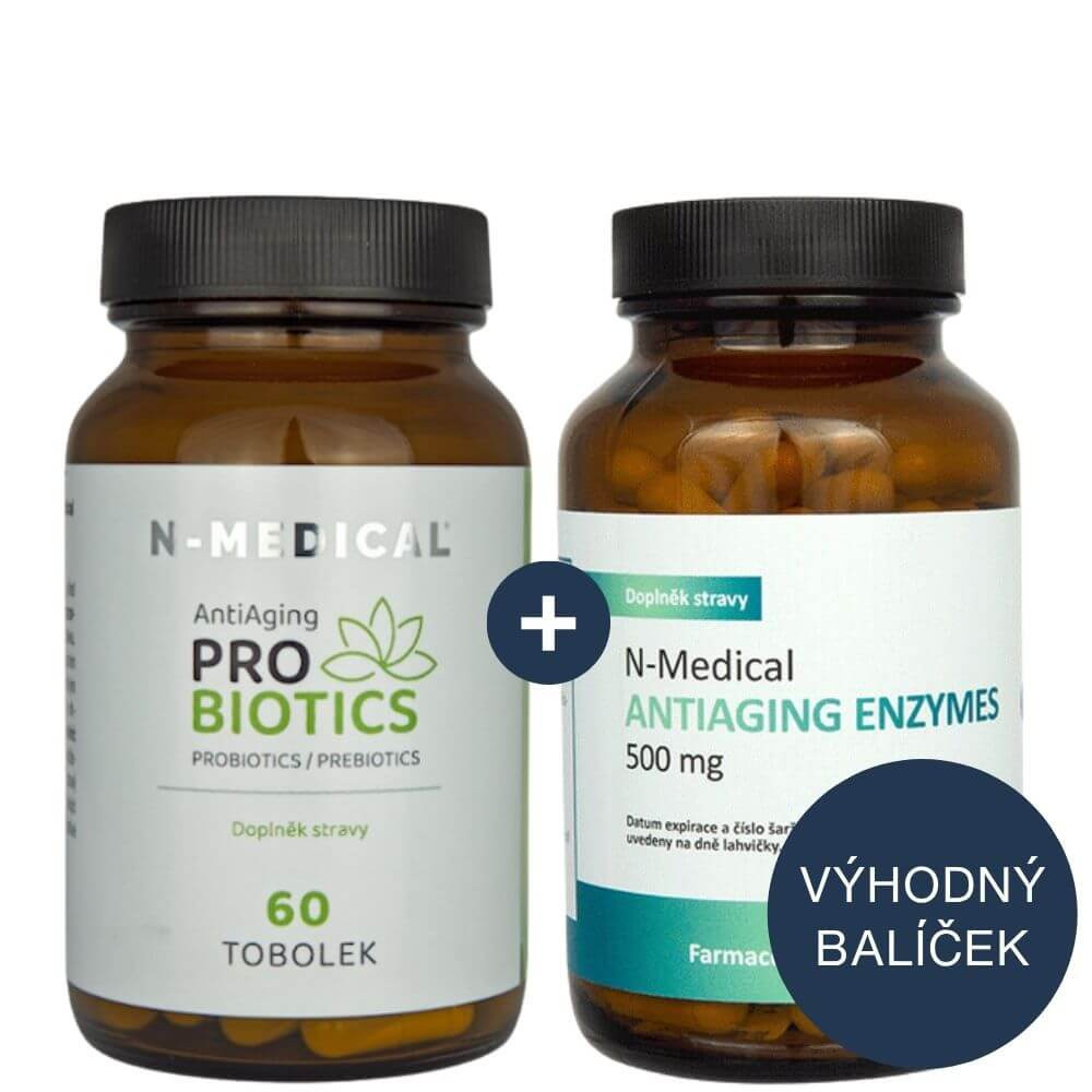 N-Medical Antiaging Probiotics + Enzymes - zvýhodněná sada 2 ks N-Medical Antiaging Probiotics + Enzymes - zvýhodněná sada 2 ks