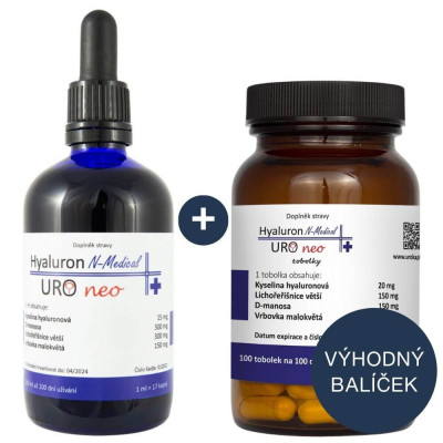 Hyaluron N-Medical URO neo 100 ml + 100 tobolek | N-Medical